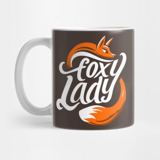 Funny Foxy Lady Cute Fox Design Text Mug